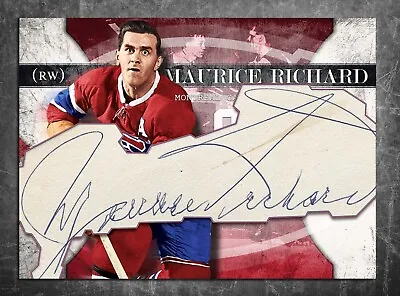 MAURICE RICHARD 'XL Card' Custom Cut Signed Autographed Card Montreal Canadiens • $199.99