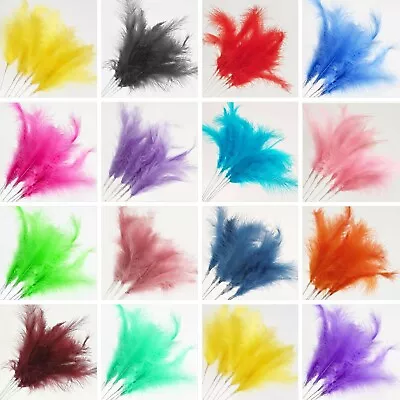 6 X FEATHER STEM SPRAYS Fascinator Cake Topper Florist Wired Craft Decoration • £3.78