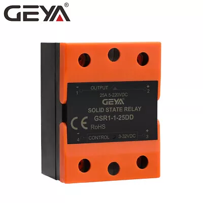 GEYA Solid State Relay Module SSR-10/25/40/60/80/100/120DD 3-32VDC To 5-220VDC • $9.24
