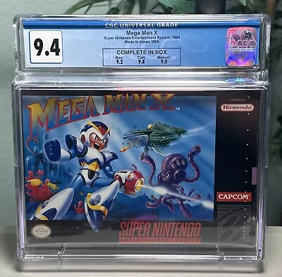 Mega Man X SNES CGC 9.4 Complete In Box Nintendo • $179