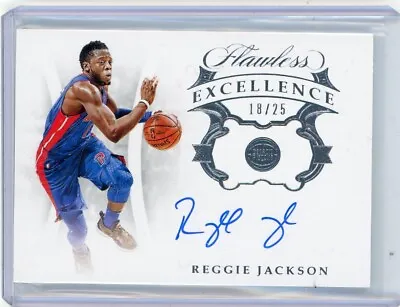 2018-19 Panini Flawless Excellence Autograph #ES-RJK Reggie Jackson No 18 Of 25 • $89.99