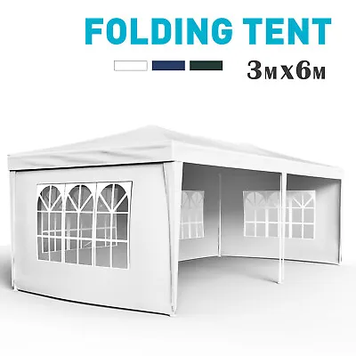 $125.90 • Buy Gazebo Marquee 3x6 Outdoor Tent Canopy Side Wall Windows Camping Wedding Party