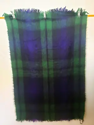 Vintage Glen Cree 100% MOHAIR THROW BLANKET Scottish Plaid 50 X77  Gorgeous! • $55