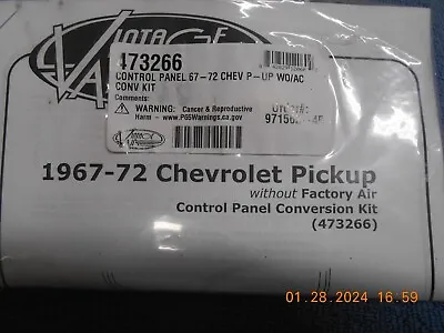 Vintage Air Surefit Control Panel Conversion Kit 67-72 Chevy & Gmc Pickup 473266 • $55