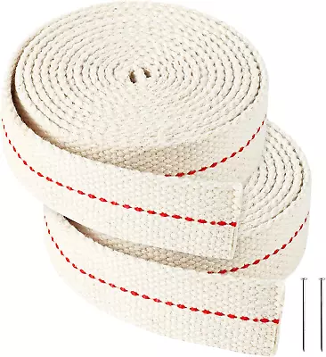 13 Feet/ 2 Rolls Cotton Oil Lamp Wick 1 Inch Replacement Oil Lanterns Wick • $12.08