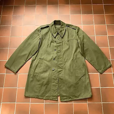 Vintage Authentic Army Military Trench Coat Olivedrab 1970s • $39