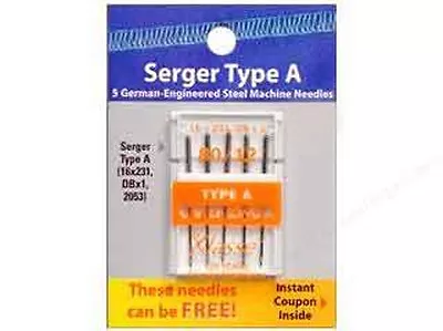 Serger Overlock Type A B E G J K Sewing Machine Needles Size 80/12 Klasse • $7.49