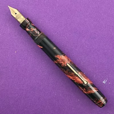 Big Swan 44 New Old Stock Mottled Fountain Pen No Cap Mabie Todd Stickered • $199.99