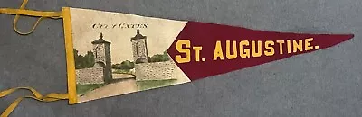 $69 • Buy Vintage 1920s St. Augustine Florida Souvenir Felt Pennant