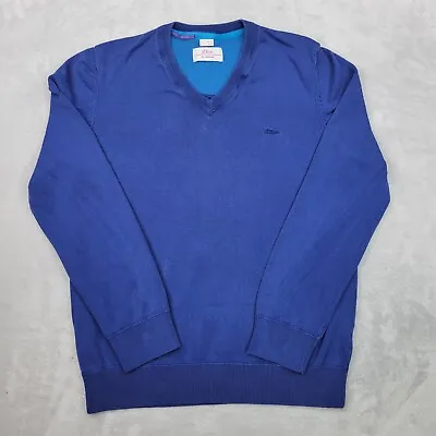 S Oliver Sweater Mens Medium Blue Pullover Sweatshirt Jumper Grandpa Knit Adult* • $15.79