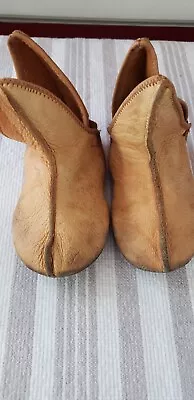 Vintage Real Leather Renaissance Medieval Viking Children's Size Shoes Great • $35
