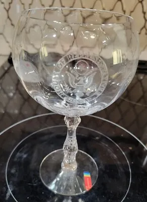 NWT Fostoria Magnum Balloon Wine Glass Engraved House Of Representatives • $15