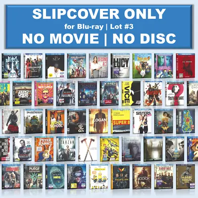 SLIPCOVER/CARDBOARD SLEEVE ONLY For Blu-ray | Lot #3 • $3.99