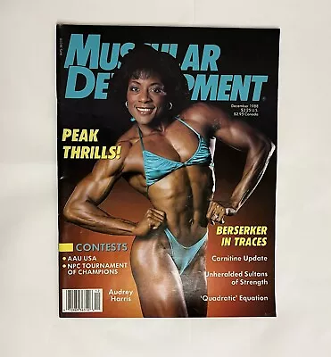 Muscular Development DEC 1988 Audrey Harris 25-12 Bodybuilding Muscle Magazine • $5.95