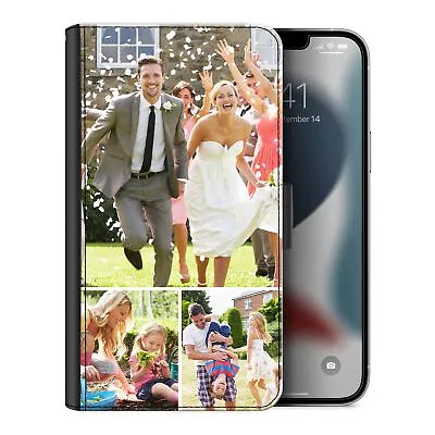 £11.99 • Buy Personalised Photo Phone Case For IPhone 13/12 PU Leather Cover With TPU Insert