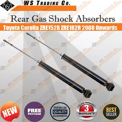 Pair REAR SHOCK ABSORBERS For Toyota Corolla ZRE152R 05/2007 - On • $105