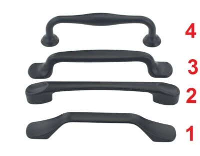 $3.49 • Buy 5 Pcs Black Cabinet Handles Drawer Pulls Kitchen Utility Size 3-3/4 