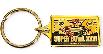 Superbowl 31 Patriots Vs Packers Keychain 1996 New England Green Bay Souvenir • $17