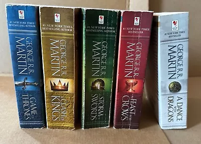 Game Of Thrones : A SONG Of ICE And FIRE Complete Book Series 1-5 Paperback Lot • $17.95
