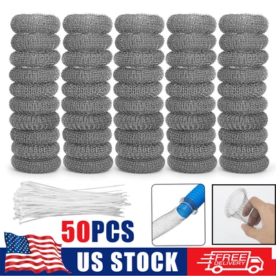 $16.59 • Buy 50 Lot Washing Machine Lint Traps Snare Filter Screen Stainless Steel Mesh Ties