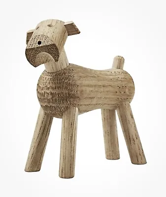 KAY BOJESEN Demark Oak Wooden Tim Dog Ornament Scandi Mid Century Modern NIB • £45