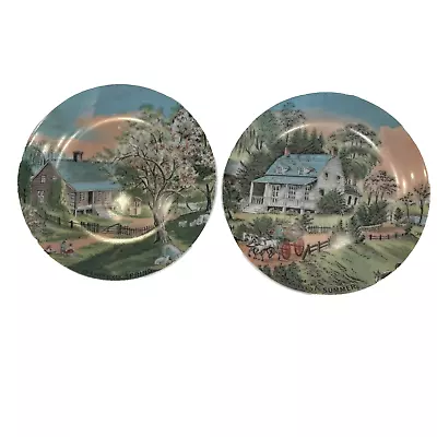 Currier & Ives Spring Summer Cabinet/Wall Plates 6.25 Inch • $8