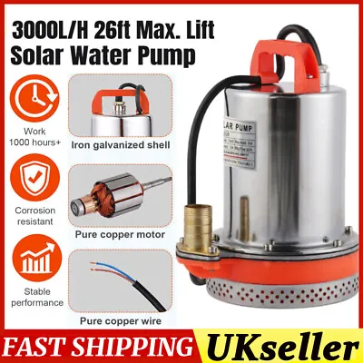 DC 12V Submersible Water Well Pump 180W For Boat Garden Farm Ranch 26FT Lift UK • £23.49
