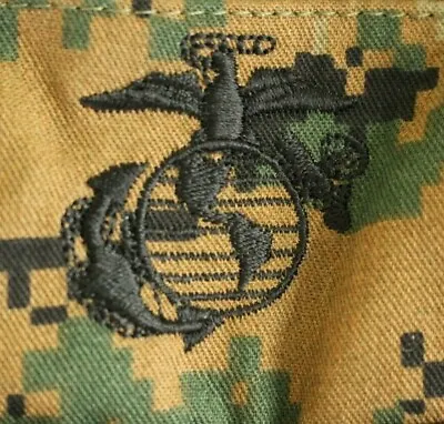 Usmc Marine Corps Denim Woodland Grn Marpat Bdu Camo Combat Cap 8 Point Cover Md • $24.99
