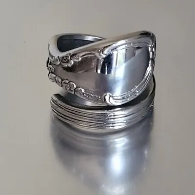 Victorian Stainless Steel Spoon Ring - Classic Large Band Ring • $12.95