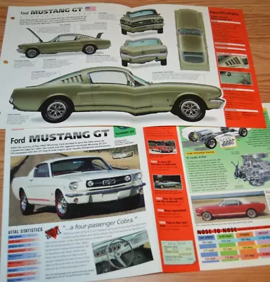 1965 Mustang Gt Specs Info Poster Original Brochure Pamphlet Ad 65 289 • $19.99