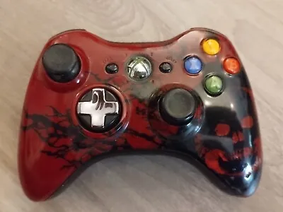 $18.99 • Buy XBox 360 Gears Of War Crimson Red OEM Wireless Controller PARTS ONLY UNTESTED