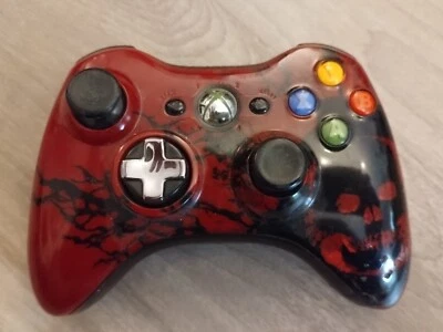 $18.99 • Buy XBox 360 Gears Of War Crimson Red OEM Wireless Controller PARTS ONLY UNTESTED