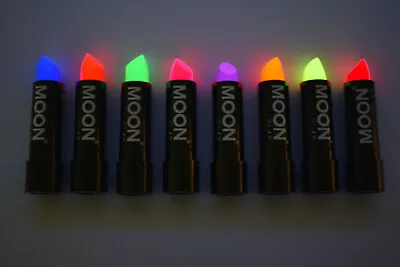 Moon Creations Intense UV Blacklight Reactive Neon Glitter Lipstick 5g • $7.95