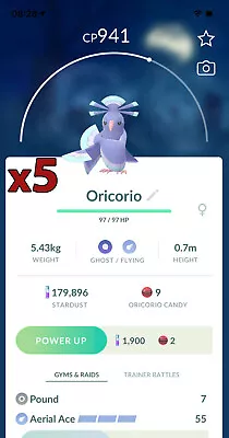 Pokemon TRADE - 5x Oricorio Sensu Style !! Good Chance Of Lucky And Good IVs !! • $2.90