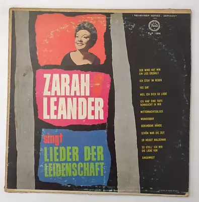 AUTOGRAPHED Zarah Leander Singt Lieder Der Liedenschaft Vinyl Record Tested • $39.99