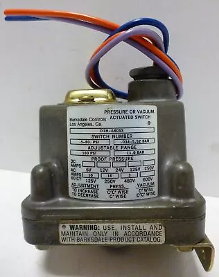 Barksdale DIH-A80SS Pressure / Vacuum Switch • $39.23