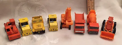 Nice Lot Of 8 Construction Vehicle Toys Metal And Plastic Assortment Of Brands • $5.99
