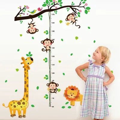 $19.93 • Buy Wall Stickers Height Measure Home Decor Chart Ruler Kids Rooms Decals Wall Art