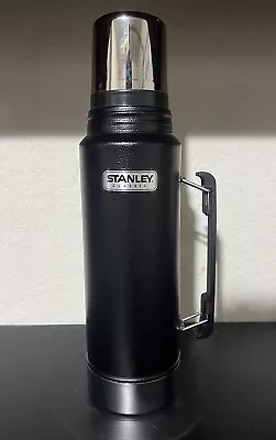 Stanley Aladdin Black Vacuum Bottle Thermos A-944DH- 1 Quart Made In USA Vintage • $19.99