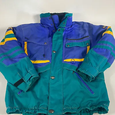 $125 • Buy Men’s Vintage Descente Premium Line Insulated Ski Jacket W/Stowaway Hood Sz L
