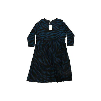 £12.99 • Buy Monsoon Womens Dress Zebra Jacquard Midi Dress Teal Size Xl