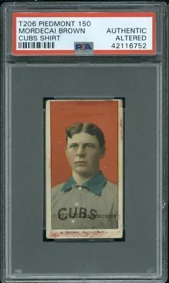 1910 T206 Mordecai Brown Portrait PSA 0 (6752) Piedmont 150 • $580