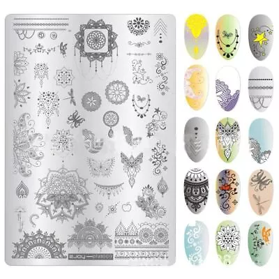 Flower Nail Stamping Plates - Nail Art Stencils Manicure Art Accessories 1pc Set • $14.38