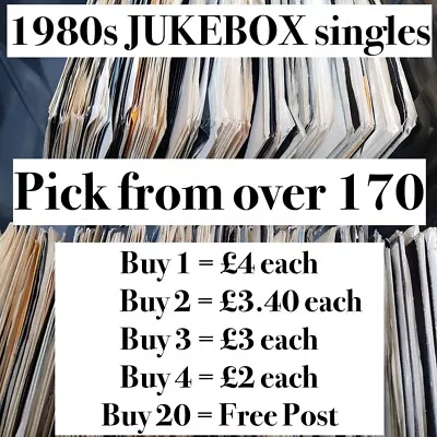 £4 • Buy 80s Vinyl Jukebox Singles - Buy 4 Or More And Get 50% Discount **All VG+ To NM**