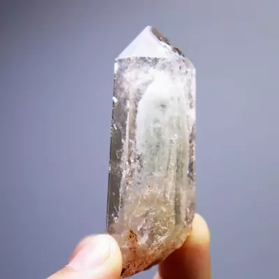 NATURAL Green Ghost Pyramid Quartz Crystal Wand Point Mineral Specimen • $63.99