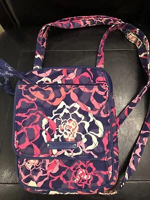 Vera Bradley MINI HIPSTER Crossbody KATALINA PINK Shoulder Bag Purse Organizer • $14