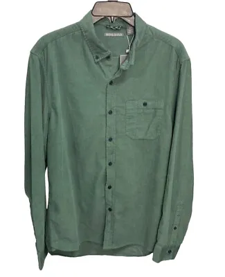 Michael Bastian Button Down Corduroy Shirt Mens Medium Sage Green • $21