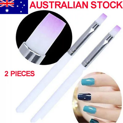 2PCS Acrylic UV Gel Nail Design Art Pen Polish Painting Brush Manicure Tool • $7.98