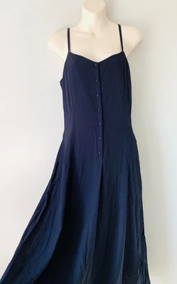 $28 • Buy Ines De La Fressange Uniqlo Size S Navy Blue Dress With Pockets
