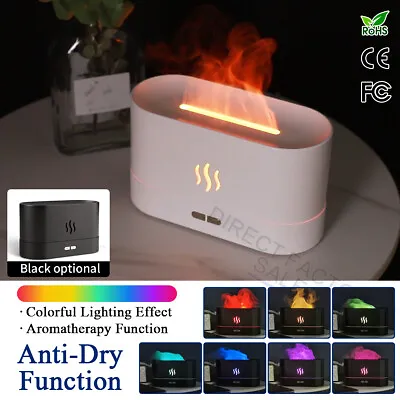 USB Ultrasonic Aroma Air Humidifier Flame Light Purifier Essential Oil Diffuser • $35.50